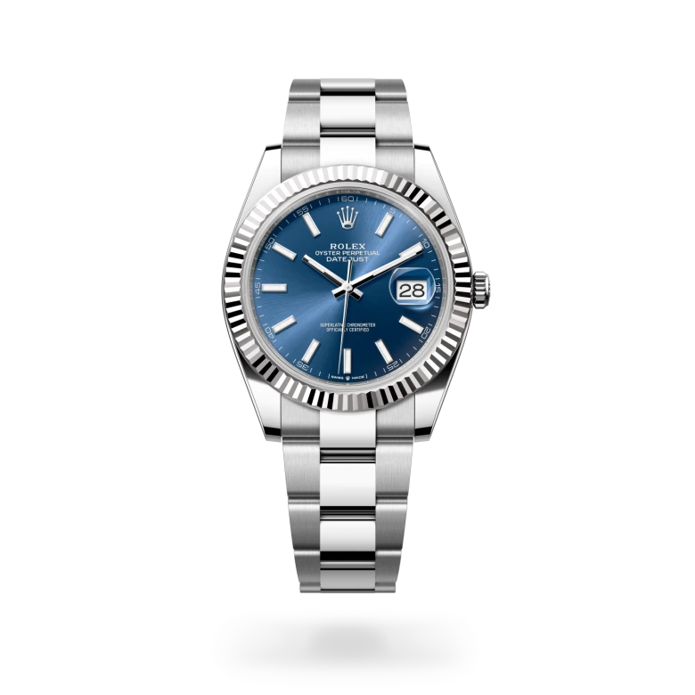 rolex Datejust in White Rolesor - combination of Oystersteel and white gold, M126334-0001 - Underwood Jewelers