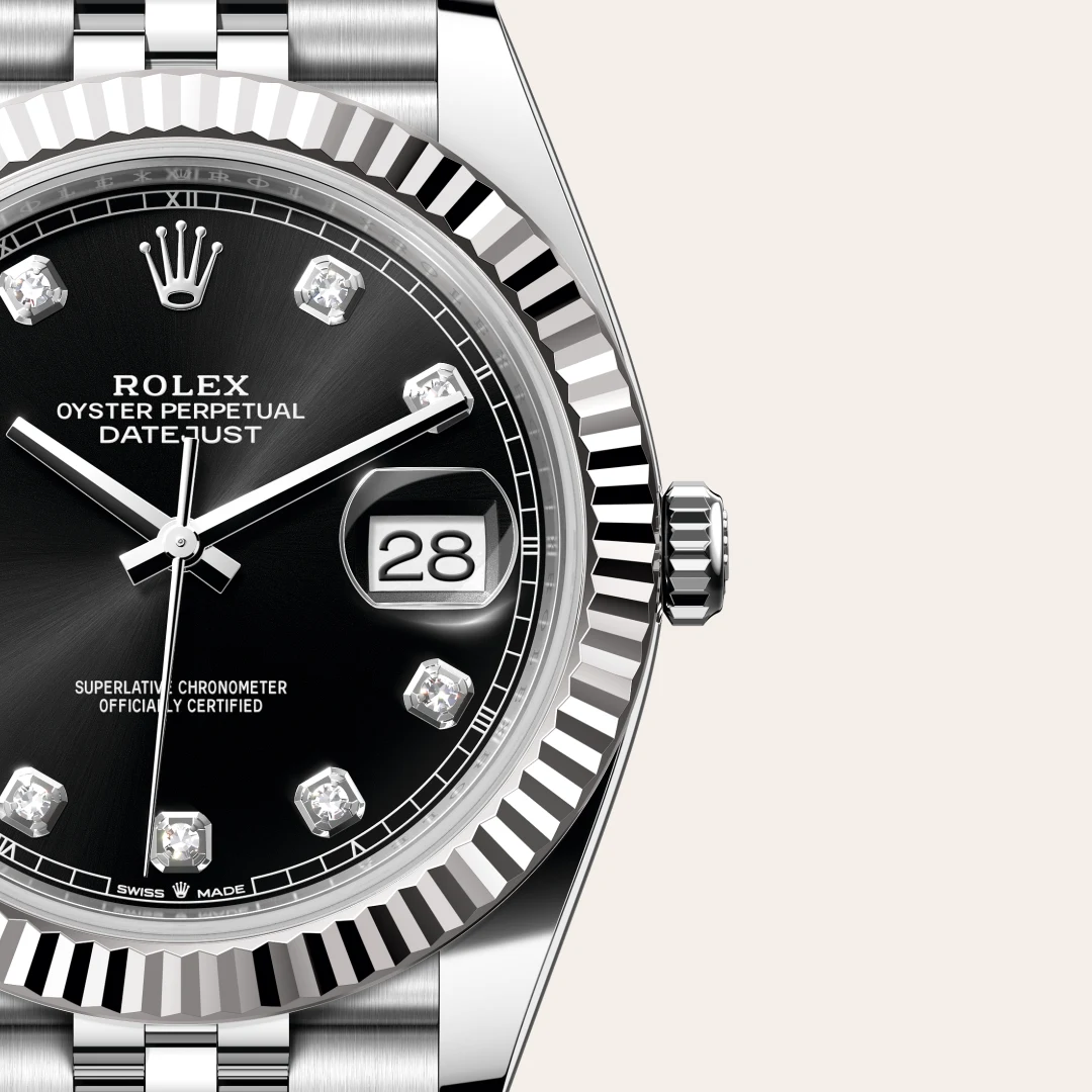 rolex Datejust in White Rolesor - combination of Oystersteel and white gold, M126334-0012 - Underwood Jewelers