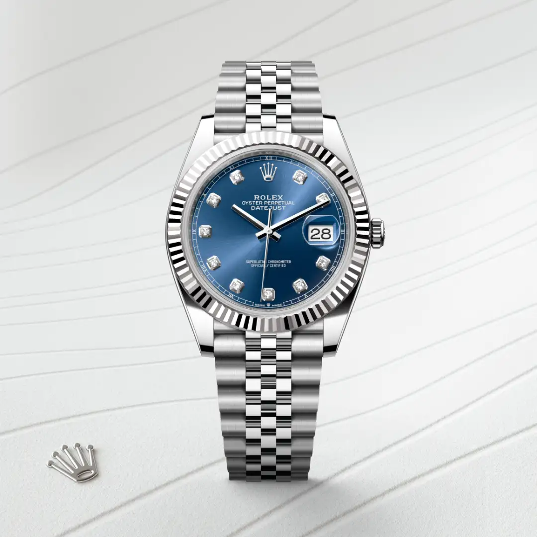 rolex Datejust in White Rolesor - combination of Oystersteel and white gold, M126334-0016 - Underwood Jewelers