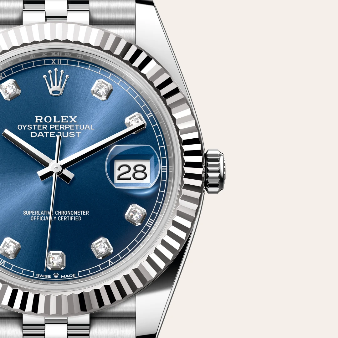 rolex Datejust in White Rolesor - combination of Oystersteel and white gold, M126334-0016 - Underwood Jewelers