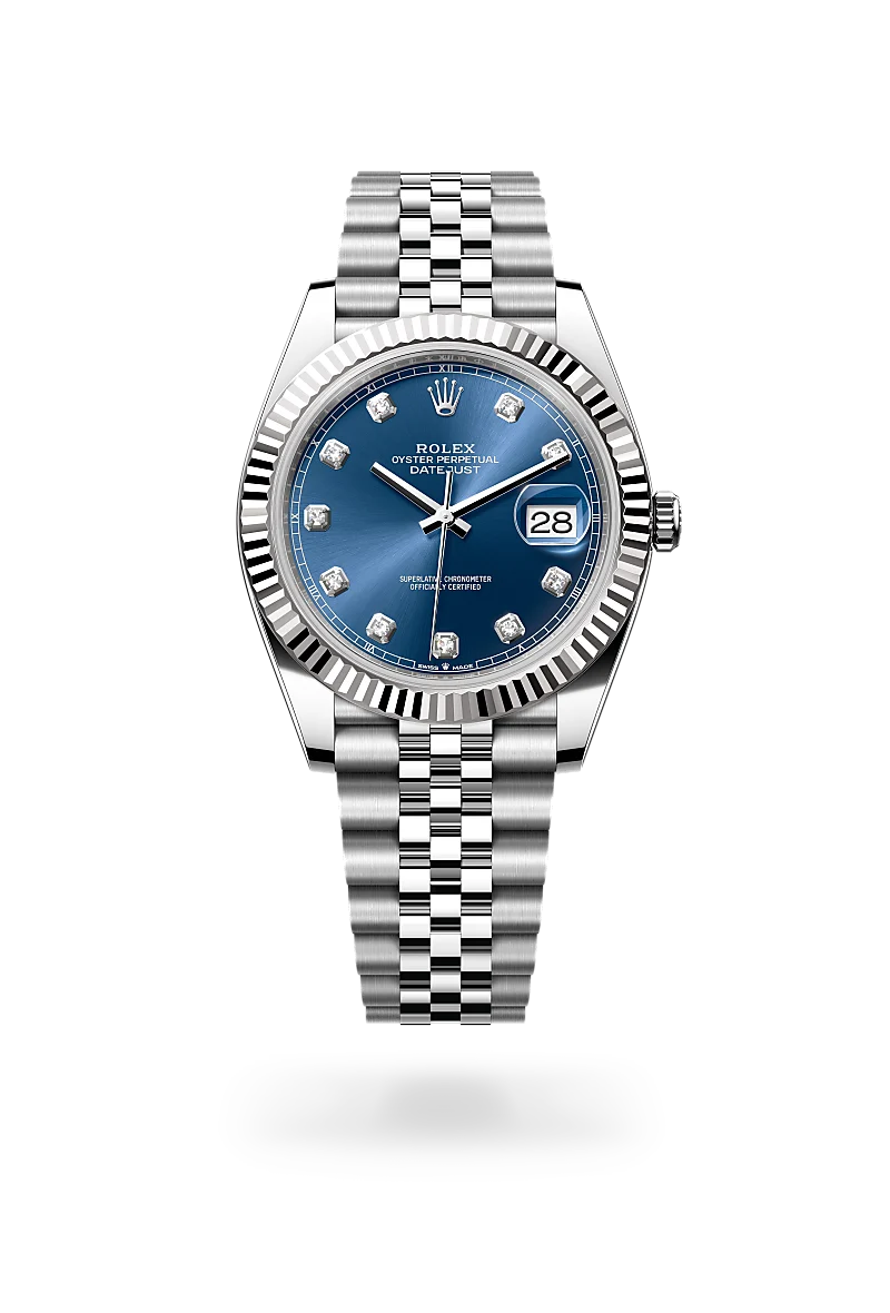 rolex Datejust in White Rolesor - combination of Oystersteel and white gold, M126334-0016 - Underwood Jewelers