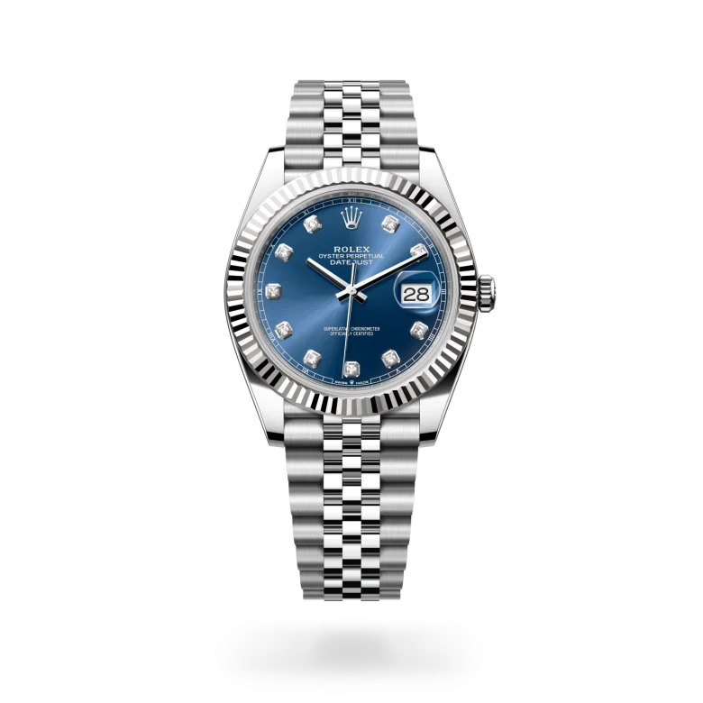 rolex Datejust in White Rolesor - combination of Oystersteel and white gold, M126334-0016 - Underwood Jewelers