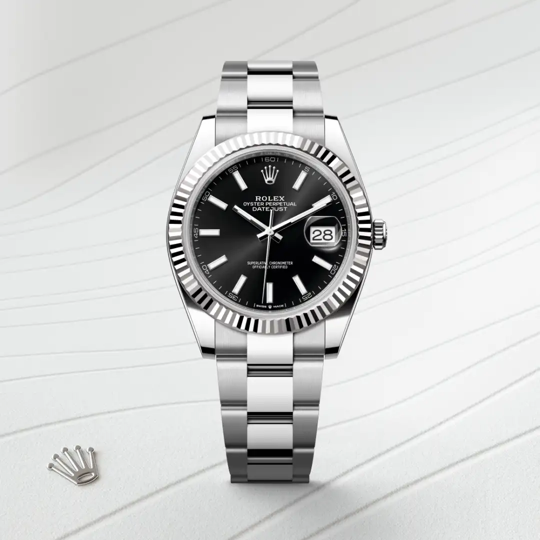 rolex Datejust in White Rolesor - combination of Oystersteel and white gold, M126334-0017 - Underwood Jewelers