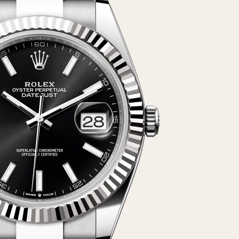rolex Datejust in White Rolesor - combination of Oystersteel and white gold, M126334-0017 - Underwood Jewelers