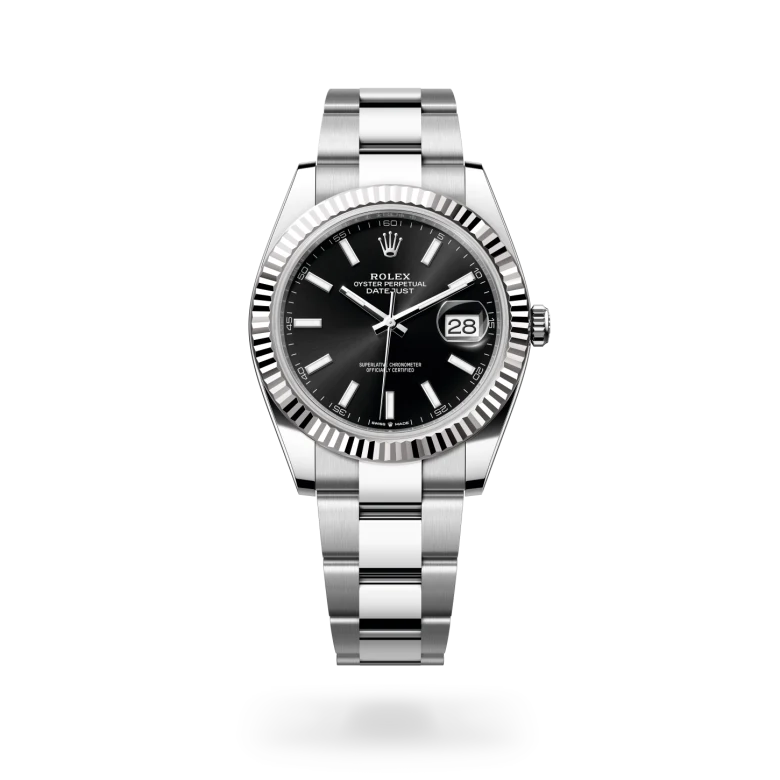 rolex Datejust in White Rolesor - combination of Oystersteel and white gold, M126334-0017 - Underwood Jewelers