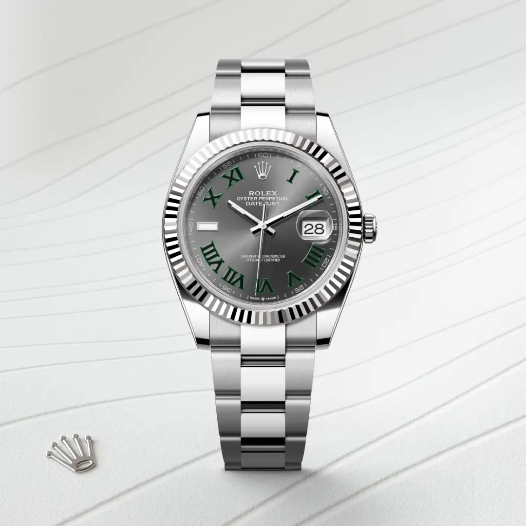 rolex Datejust in White Rolesor - combination of Oystersteel and white gold, M126334-0021 - Underwood Jewelers