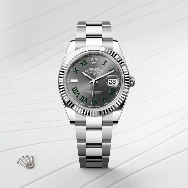 rolex Datejust in White Rolesor - combination of Oystersteel and white gold, M126334-0021 - Underwood Jewelers