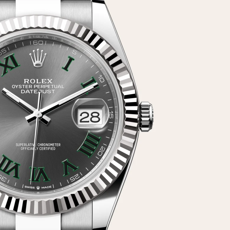 rolex Datejust in White Rolesor - combination of Oystersteel and white gold, M126334-0021 - Underwood Jewelers
