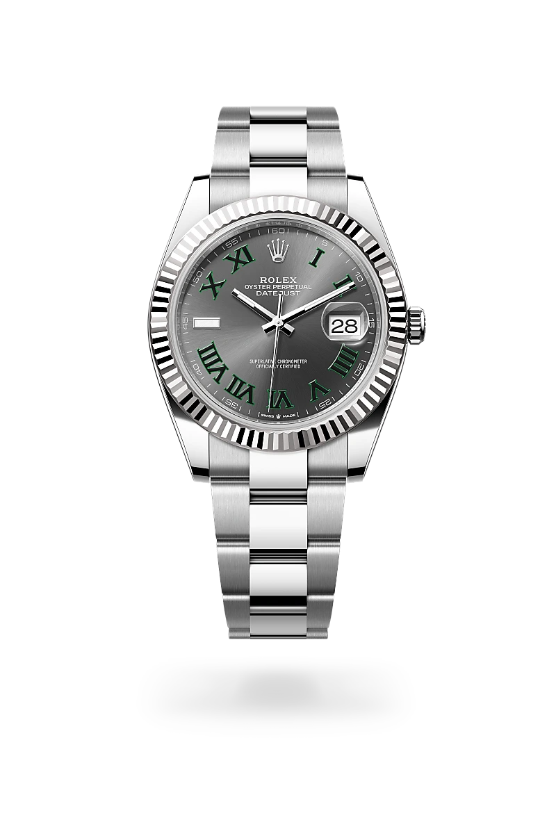 rolex Datejust in White Rolesor - combination of Oystersteel and white gold, M126334-0021 - Underwood Jewelers