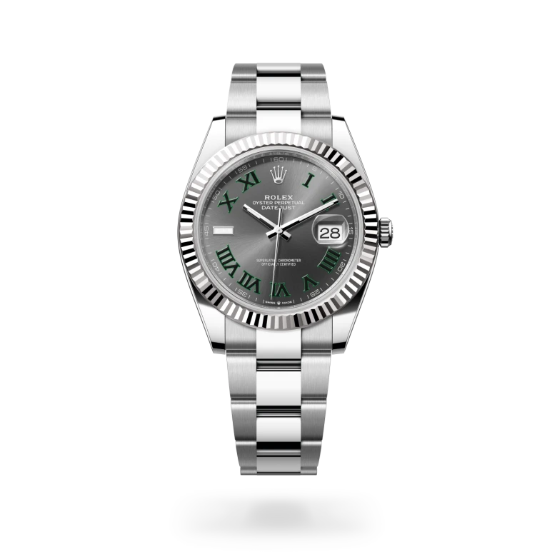 rolex Datejust in White Rolesor - combination of Oystersteel and white gold, M126334-0021 - Underwood Jewelers