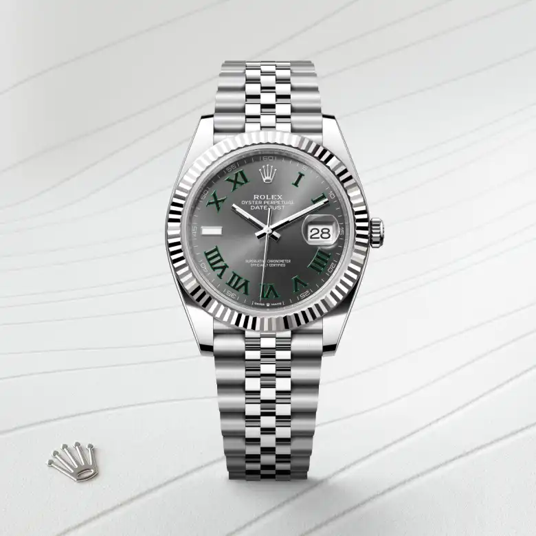 rolex Datejust in White Rolesor - combination of Oystersteel and white gold, M126334-0022 - Underwood Jewelers