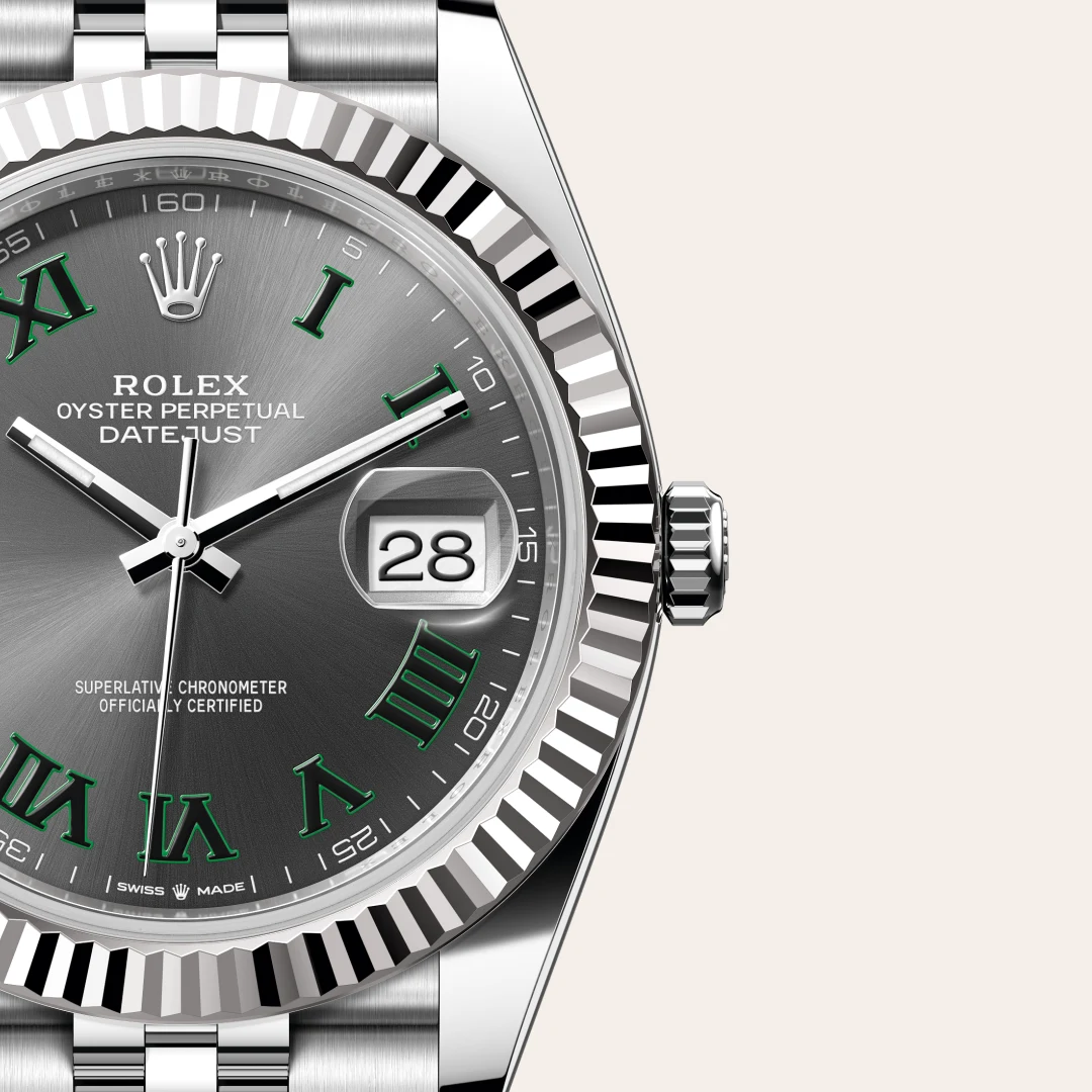 rolex Datejust in White Rolesor - combination of Oystersteel and white gold, M126334-0022 - Underwood Jewelers