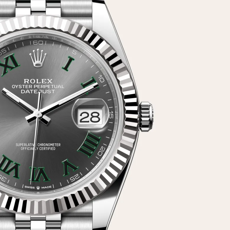 rolex Datejust in White Rolesor - combination of Oystersteel and white gold, M126334-0022 - Underwood Jewelers