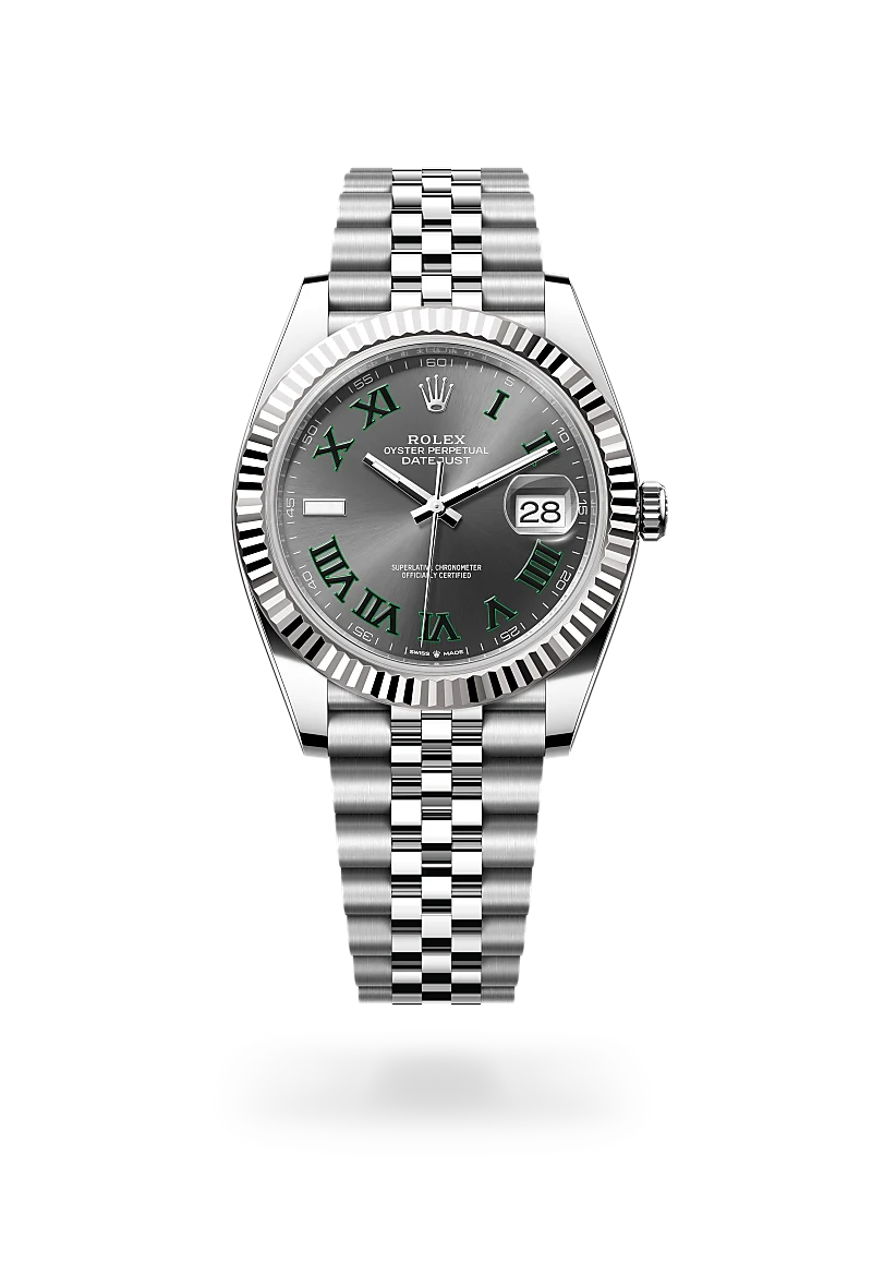 rolex Datejust in White Rolesor - combination of Oystersteel and white gold, M126334-0022 - Underwood Jewelers