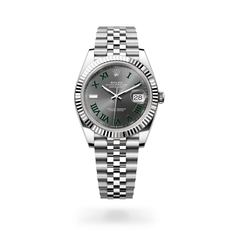 rolex Datejust in White Rolesor - combination of Oystersteel and white gold, M126334-0022 - Underwood Jewelers
