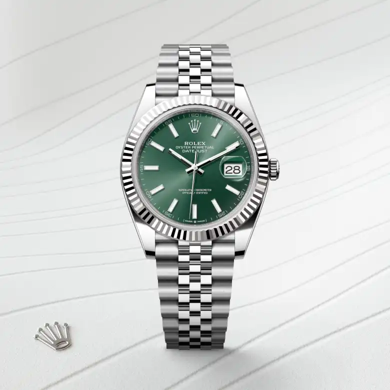 rolex Datejust in White Rolesor - combination of Oystersteel and white gold, M126334-0028 - Underwood Jewelers