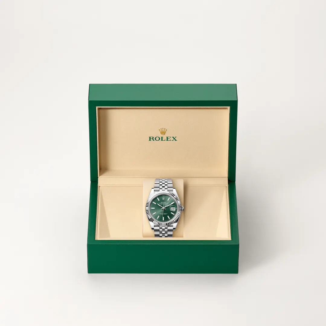 rolex Datejust in White Rolesor - combination of Oystersteel and white gold, M126334-0028 - Underwood Jewelers