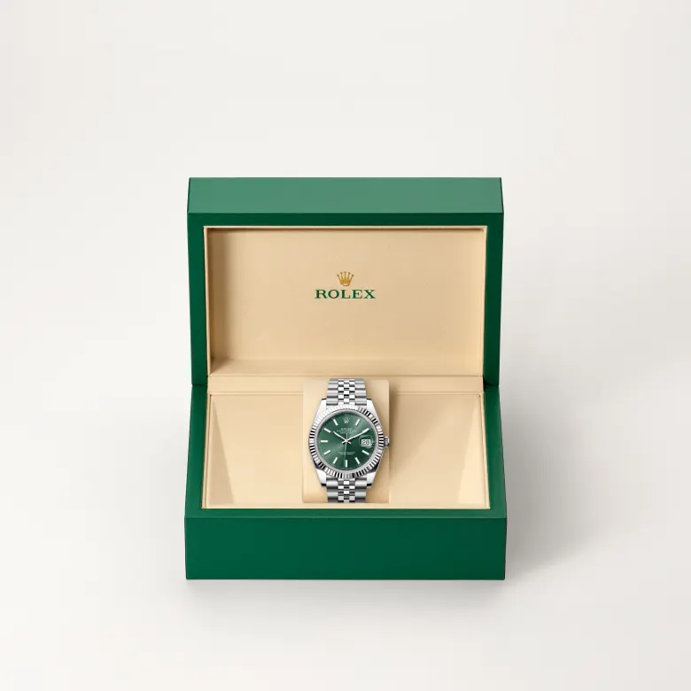 rolex Datejust in White Rolesor - combination of Oystersteel and white gold, M126334-0028 - Underwood Jewelers