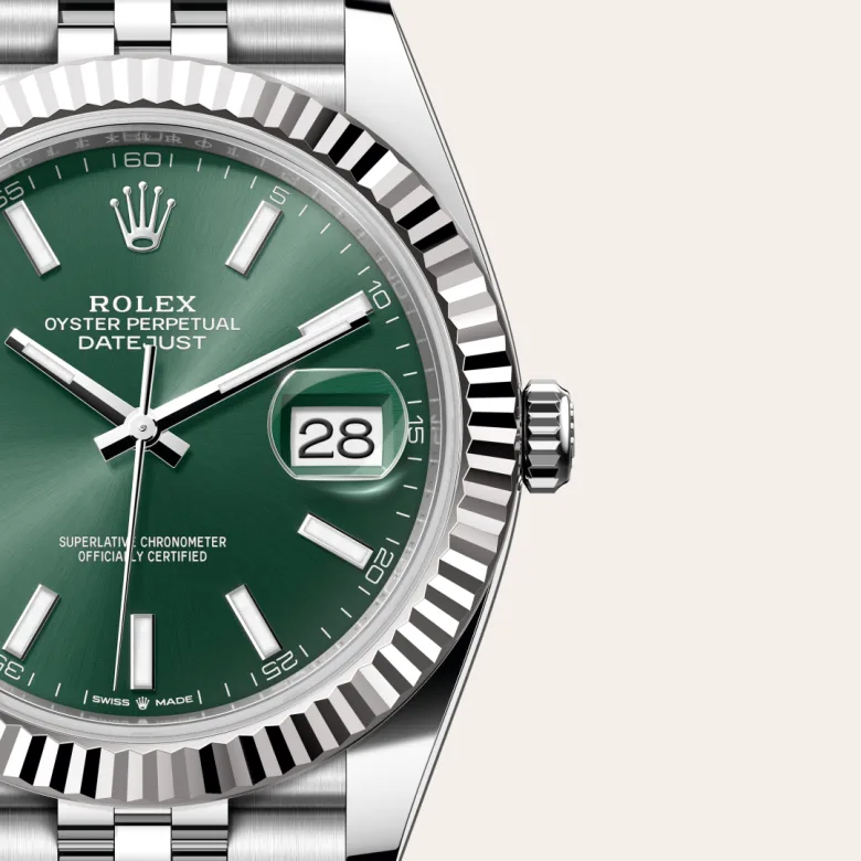rolex Datejust in White Rolesor - combination of Oystersteel and white gold, M126334-0028 - Underwood Jewelers
