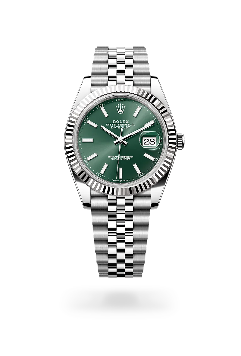 rolex Datejust in White Rolesor - combination of Oystersteel and white gold, M126334-0028 - Underwood Jewelers