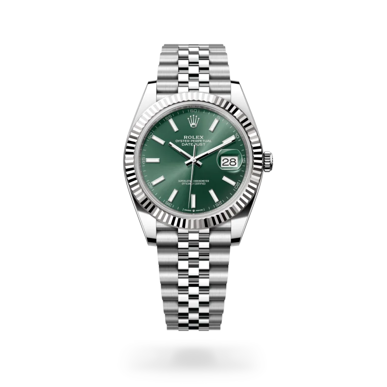 rolex Datejust in White Rolesor - combination of Oystersteel and white gold, M126334-0028 - Underwood Jewelers