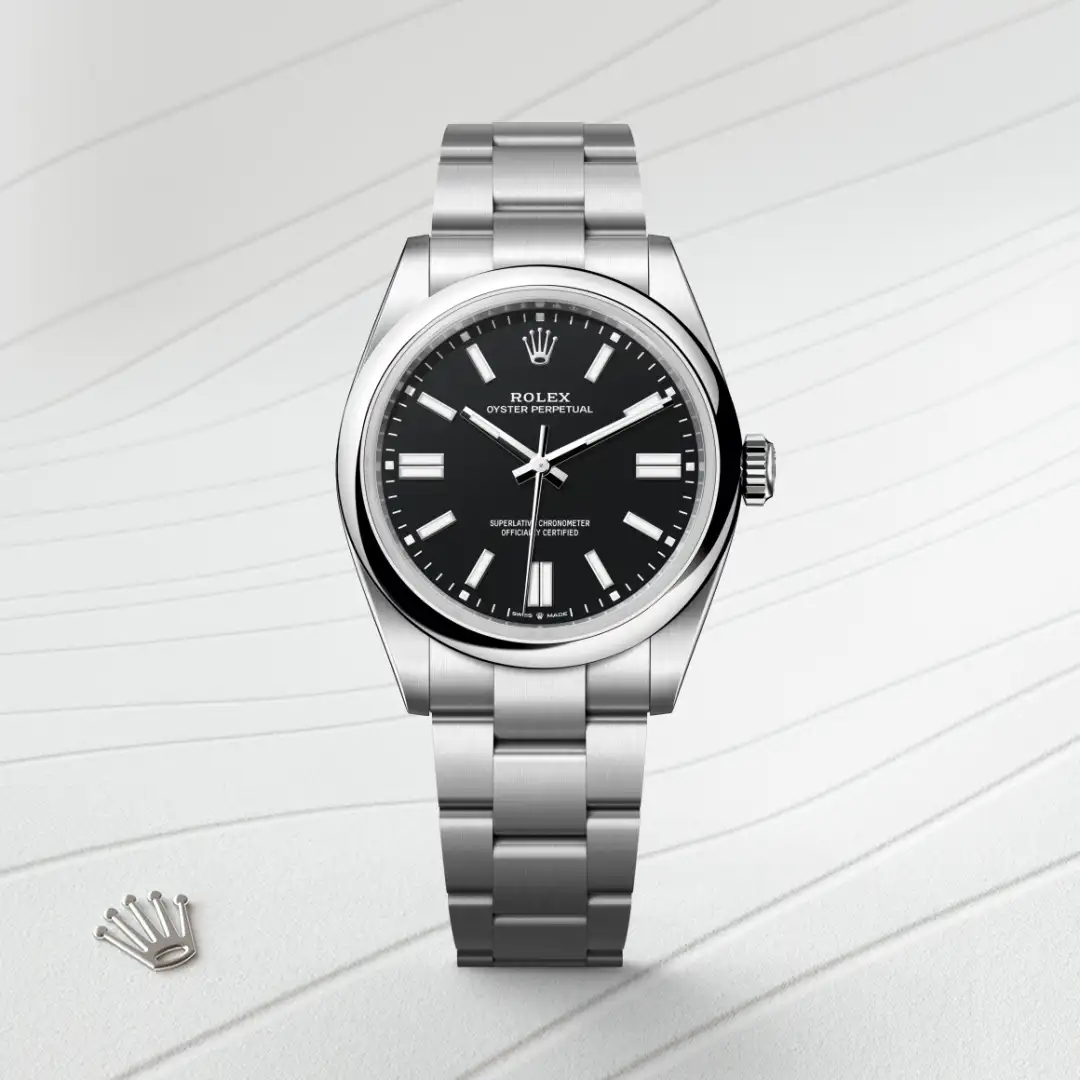 rolex Oyster Perpetual in Oystersteel, M134300-0008 - Underwood Jewelers