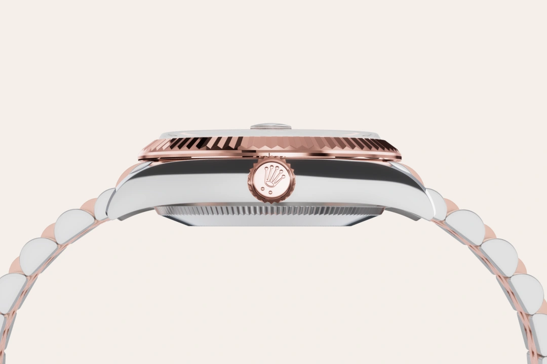 rolex Datejust in Everose Rolesor - combination of Oystersteel and Everose gold, M278271-0026 - Underwood Jewelers