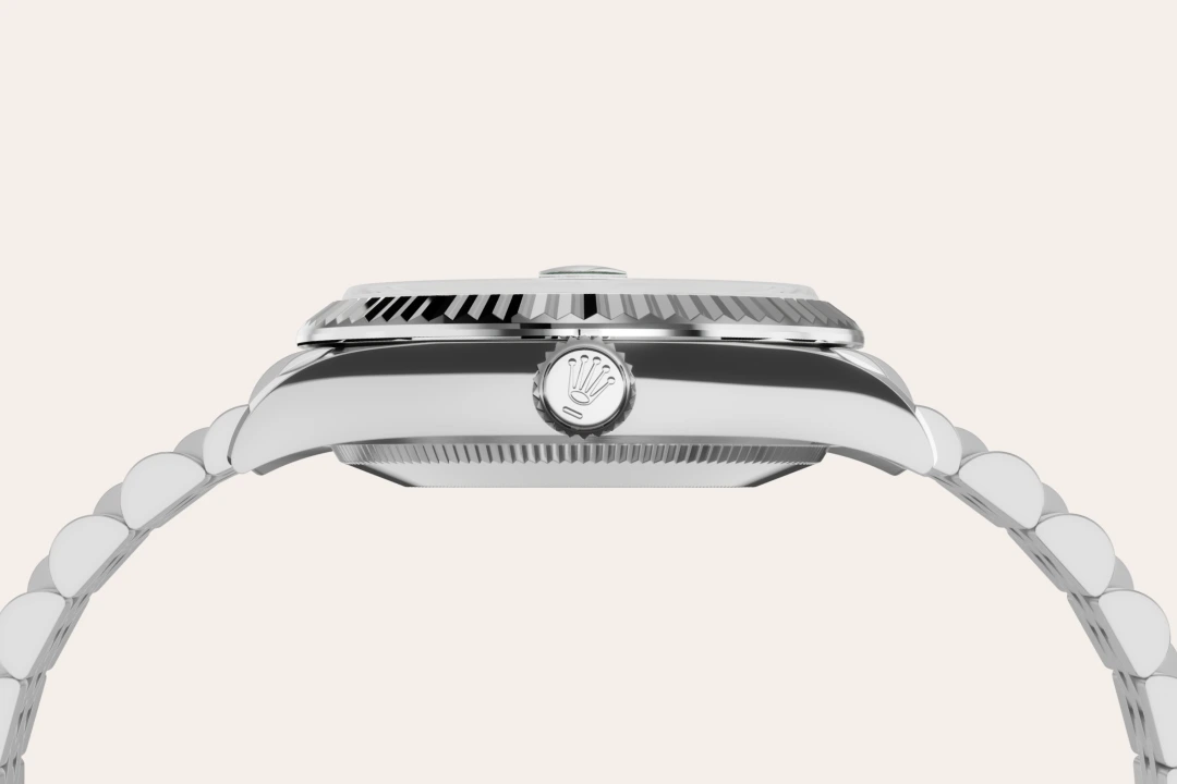 rolex Datejust in White Rolesor - combination of Oystersteel and white gold, M278274-0034 - Underwood Jewelers