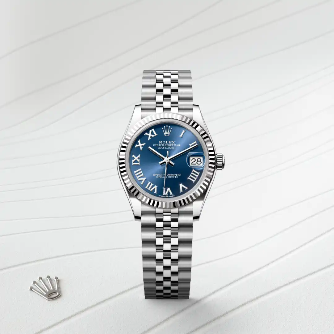 rolex Datejust in White Rolesor - combination of Oystersteel and white gold, M278274-0034 - Underwood Jewelers