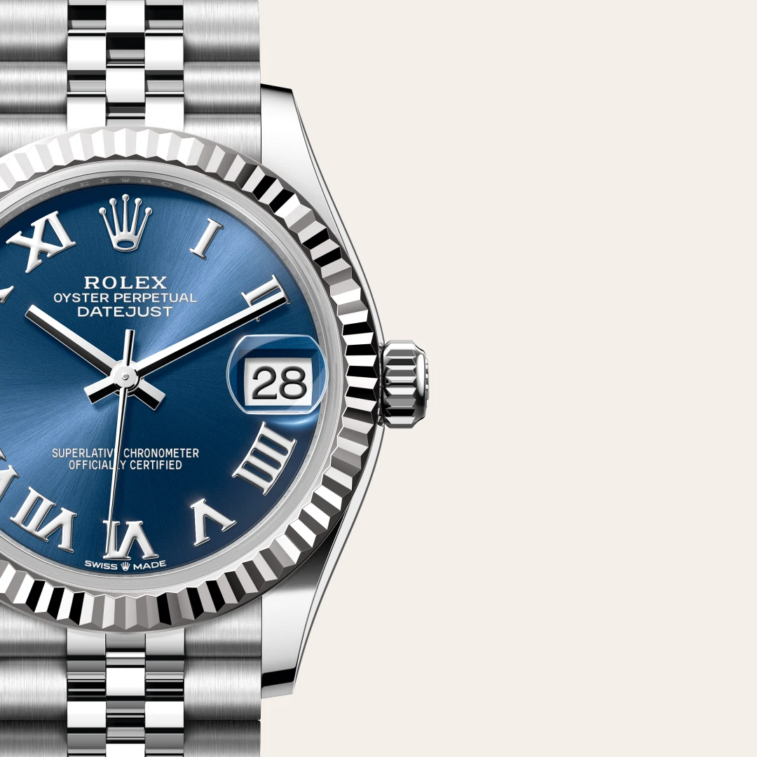rolex Datejust in White Rolesor - combination of Oystersteel and white gold, M278274-0034 - Underwood Jewelers