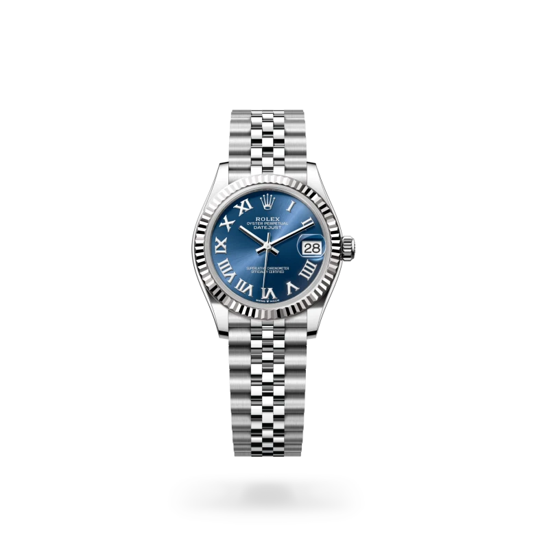 rolex Datejust in White Rolesor - combination of Oystersteel and white gold, M278274-0034 - Underwood Jewelers