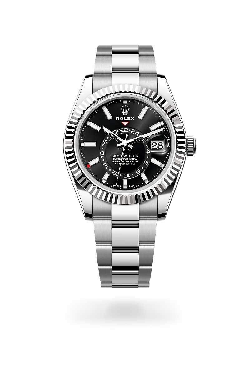 rolex Sky-Dweller in White Rolesor - combination of Oystersteel and white gold, M336934-0007 - Underwood Jewelers