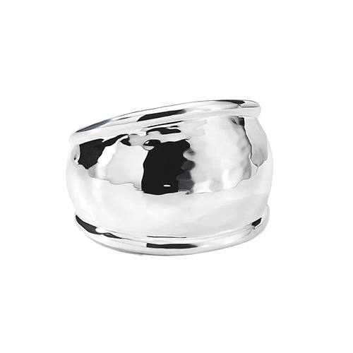 Goddess Crinkle Hammered Dome Ring
