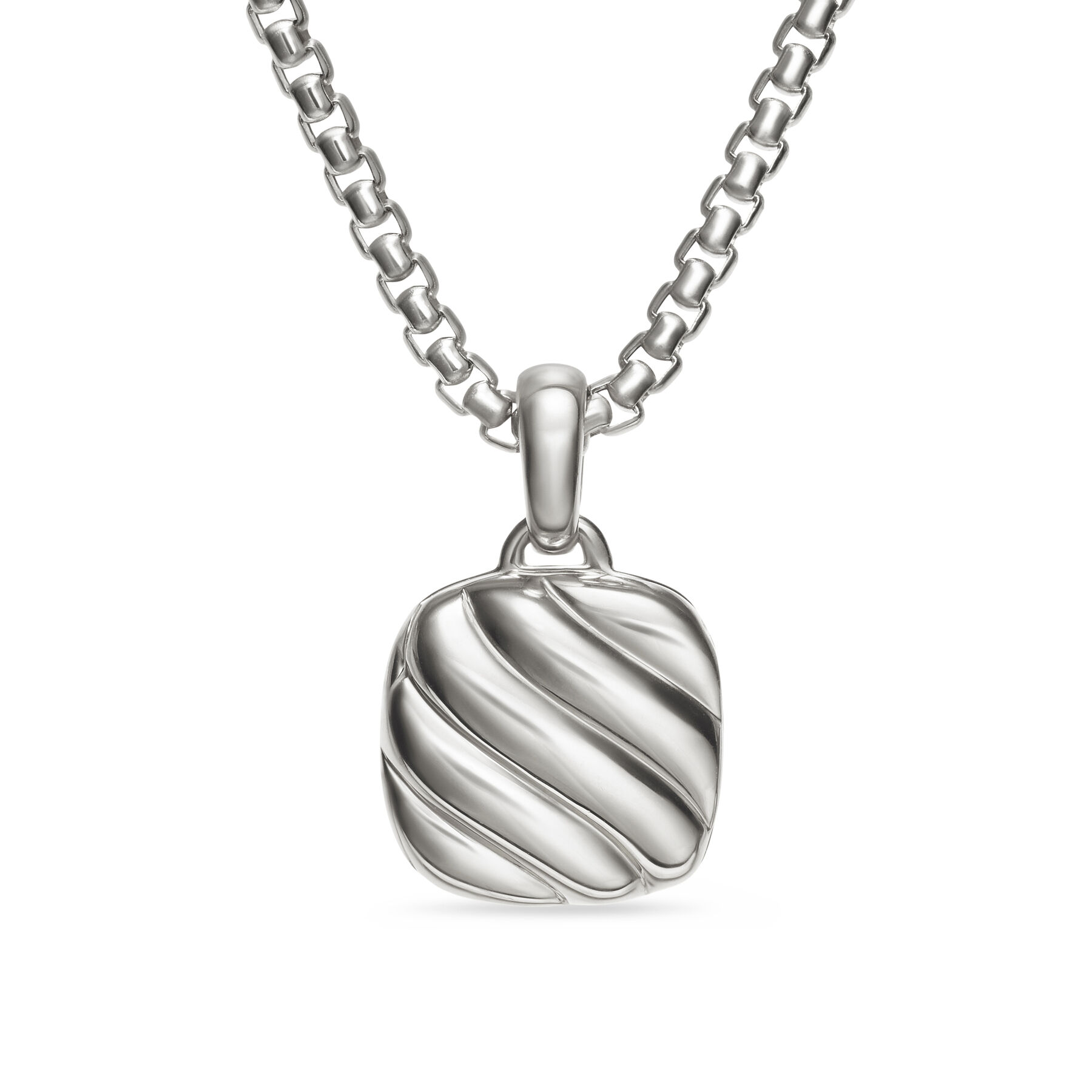 Sterling Silver Sculpted Cable Locket