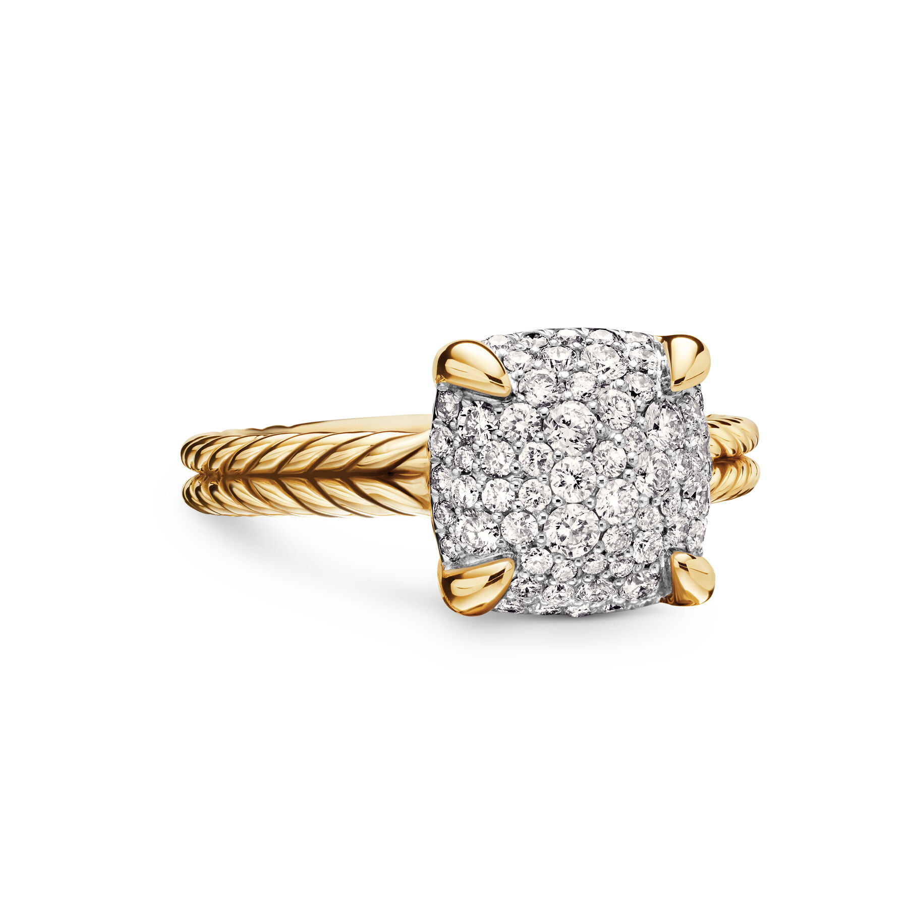 Full Pave Diamond Chatelaine Ring